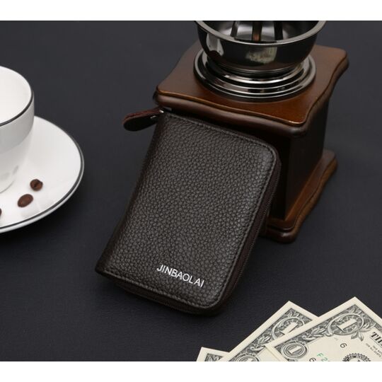 Мужской кошелек JINBAOLAI, коричневый П0914