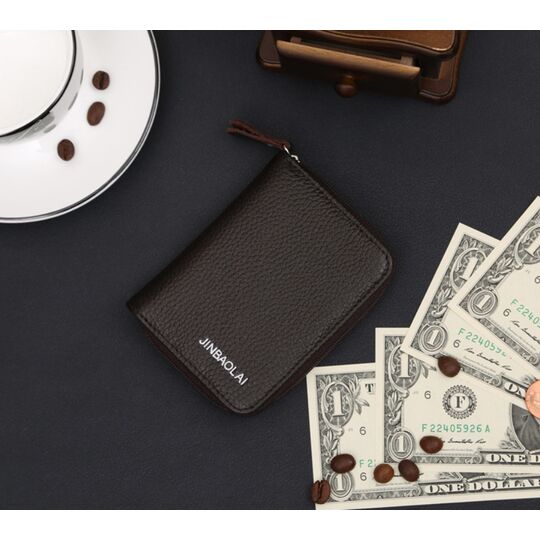 Мужской кошелек JINBAOLAI, коричневый П0914