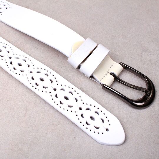 Жіночий ремінь Liva, білий П0945