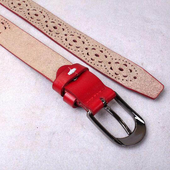 Женский ремень Liva, красный П0948