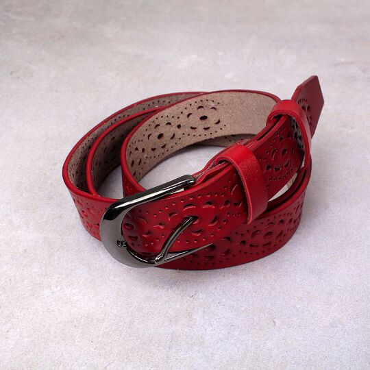 Женский ремень Liva, красный П0948