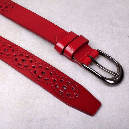 Женский ремень Liva, красный П0948