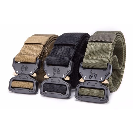 Мужской армейский ремень FRALU, черный П0979