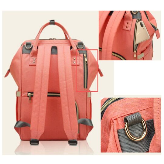 Рюкзак сумка для ухода за ребенком, LEQUEEN черный П0982