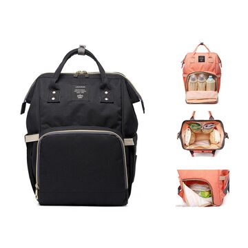 Рюкзак сумка для догляду за дитиною, LEQUEEN чорний П0982