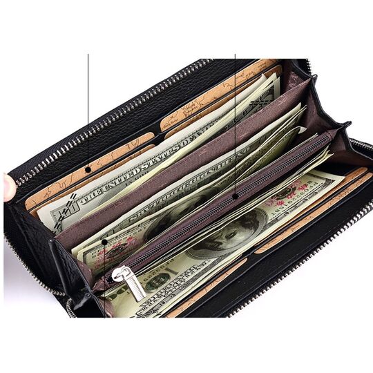 Чоловічий гаманець KAVIS, чорний П1006 Чоловічий гаманець KAVIS, чорний П1006