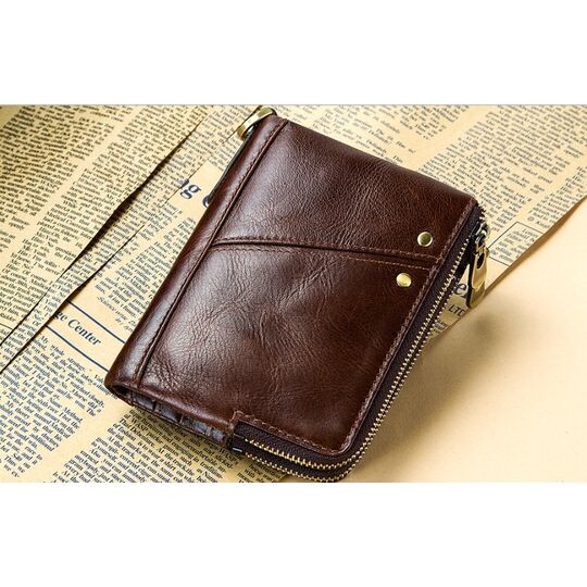 Чоловічий гаманець KAVIS, коричневий П1010