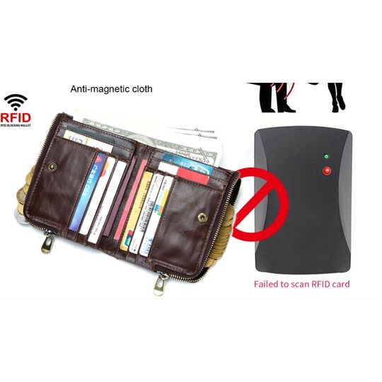 Чоловічий гаманець KAVIS, коричневий П1010