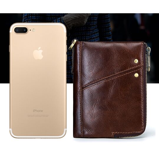 Чоловічий гаманець KAVIS, коричневий П1010