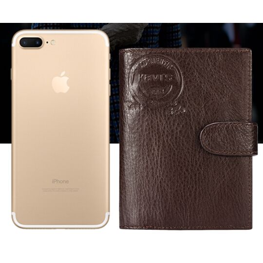 Мужской кошелек KAVIS, коричневый П1013 Мужской кошелек KAVIS, коричневый П1013