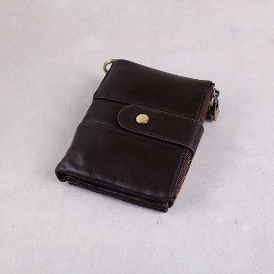 Мужской кошелек KAVIS, коричневый П1015 Мужской кошелек KAVIS, коричневый П1015