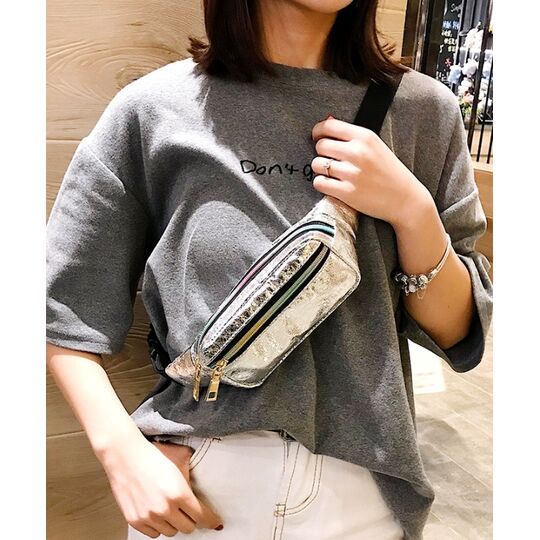 Сумка поясная, бананка черная П1024