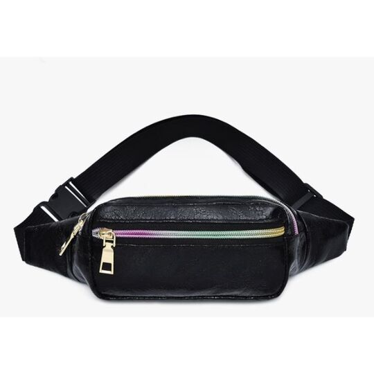 Сумка поясная, бананка черная П1024