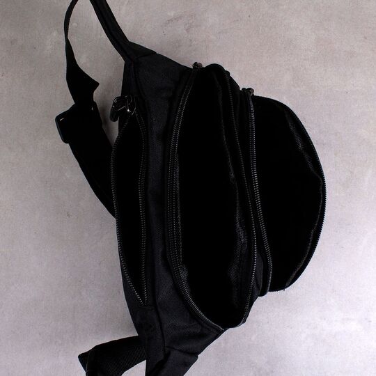 Сумка поясна, бананка чорна П1028