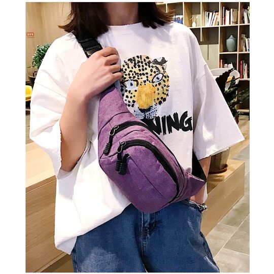 Сумка поясная, бананка фиолетовая П1029 Сумка поясная, бананка фиолетовая П1029