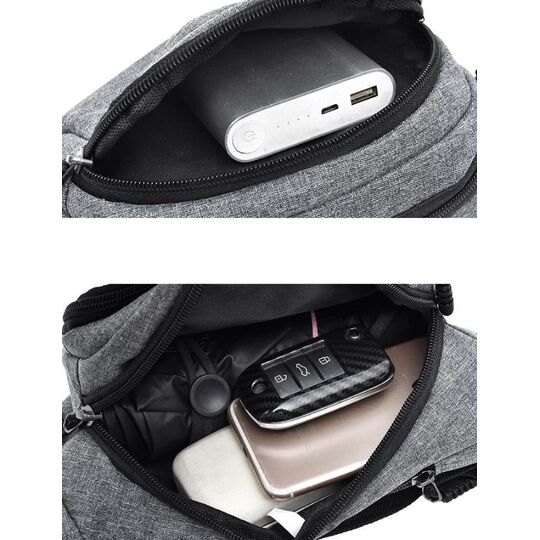 Сумка поясна, бананка синя П1030 Сумка поясна, бананка синя П1030