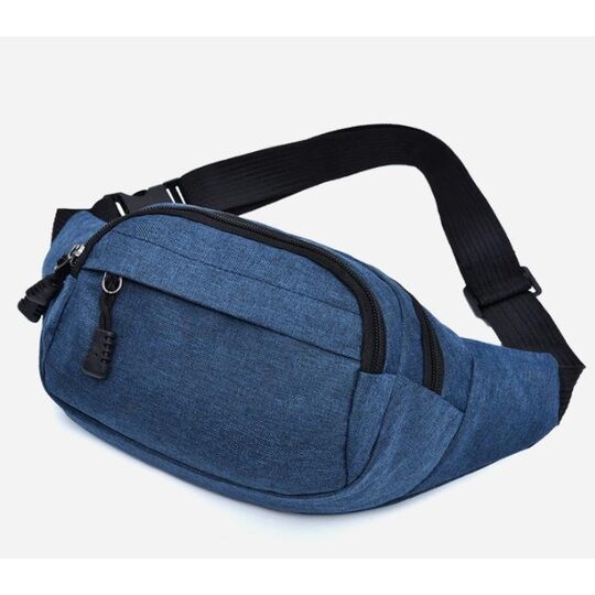 Сумка поясна, бананка синя П1030 Сумка поясна, бананка синя П1030