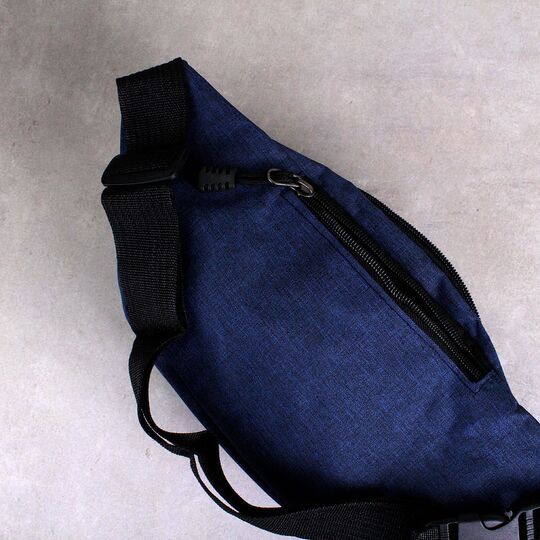 Сумка поясная, бананка синяя П1031