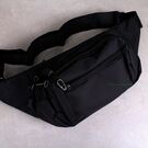 Сумка поясная, бананка черная П1032