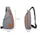 Чоловіча сумка слінг DINGXINYIZU сіра П1040