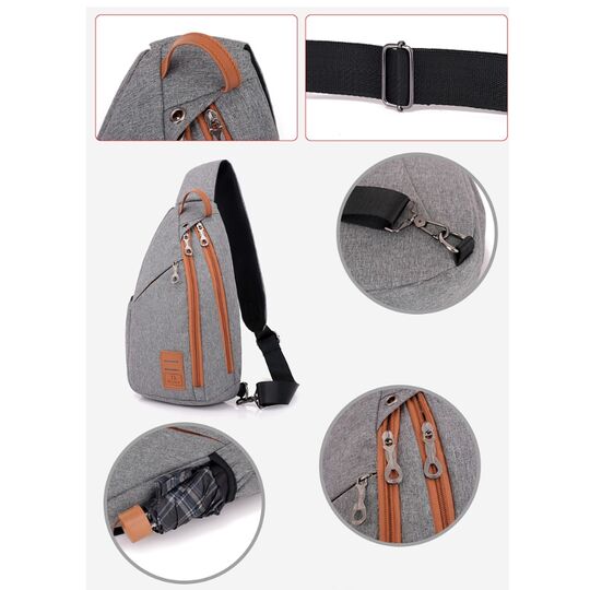 Мужская сумка слинг DINGXINYIZU синяя П1041 Мужская сумка слинг DINGXINYIZU синяя П1041