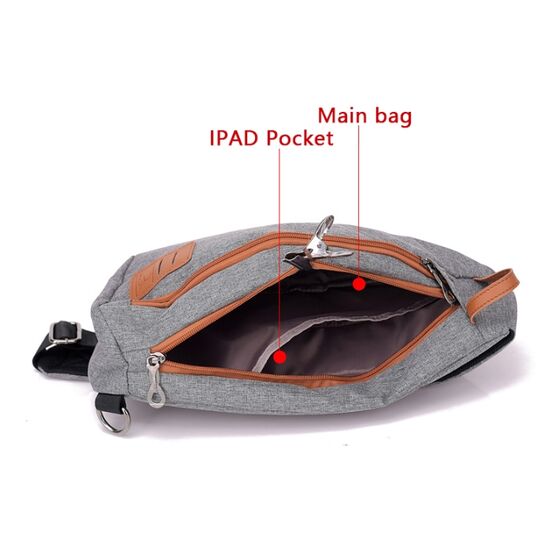 Мужская сумка слинг DINGXINYIZU синяя П1041 Мужская сумка слинг DINGXINYIZU синяя П1041