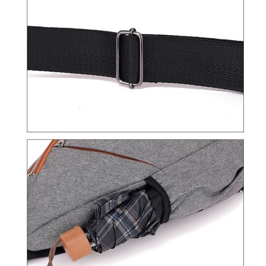 Мужская сумка слинг DINGXINYIZU синяя П1041 Мужская сумка слинг DINGXINYIZU синяя П1041