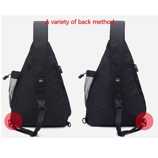 Мужская сумка слинг DINGXINYIZU серая П1042