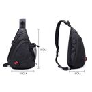 Мужская сумка слинг DINGXINYIZU серая П1042