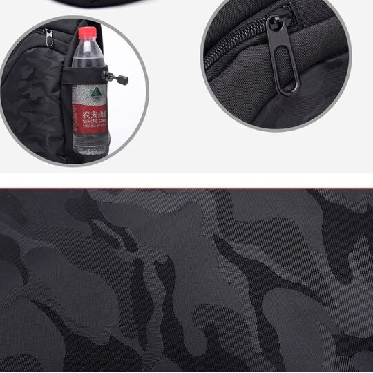 Чоловіча сумка слінг DINGXINYIZU чорна П1044