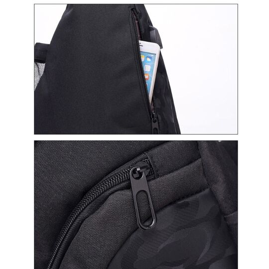 Чоловіча сумка слінг DINGXINYIZU чорна П1044