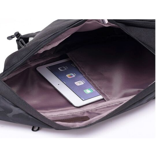 Чоловіча сумка слінг DINGXINYIZU чорна П1044