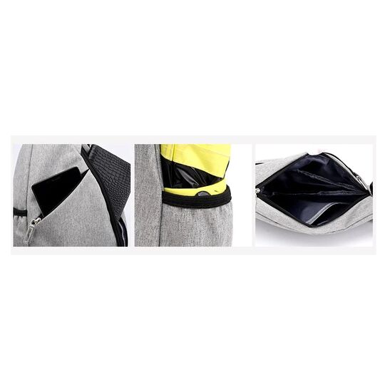 Мужская сумка слинг DINGXINYIZU черная П1047 Мужская сумка слинг DINGXINYIZU черная П1047