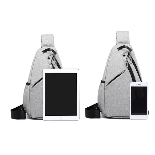 Мужская сумка слинг DINGXINYIZU черная П1047 Мужская сумка слинг DINGXINYIZU черная П1047