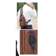 Мужская сумка слинг DINGXINYIZU, коричневая П1049