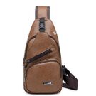 Мужская сумка слинг DINGXINYIZU, коричневая П1049