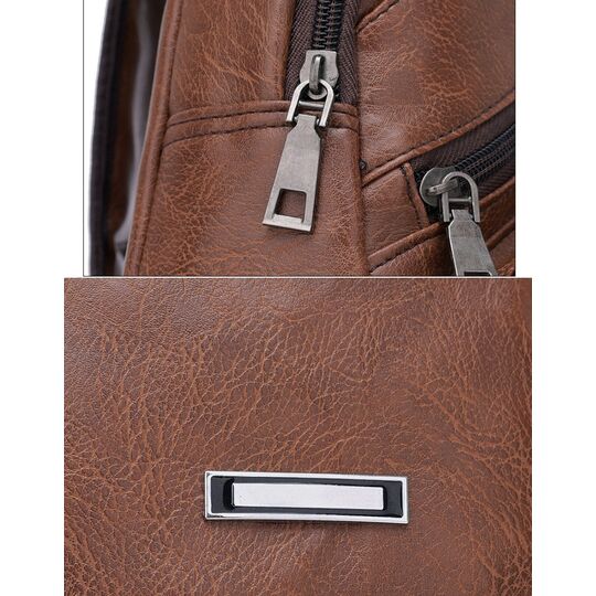 Мужская сумка слинг DINGXINYIZU, коричневая П1049