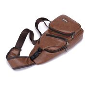 Мужская сумка слинг DINGXINYIZU, коричневая П1049