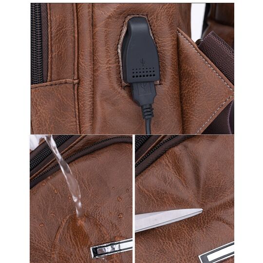 Мужская сумка слинг DINGXINYIZU, коричневая П1049