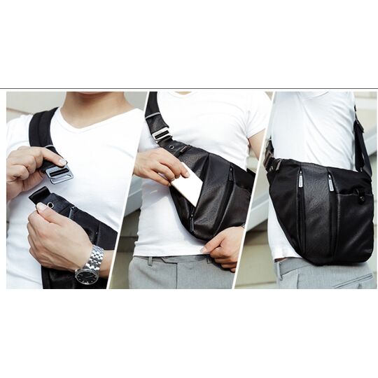 Мужская сумка слинг ARCTIC HUNTER, черная П1054