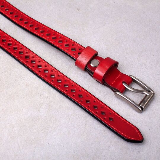 Женский ремень COWATHER, красный П1069