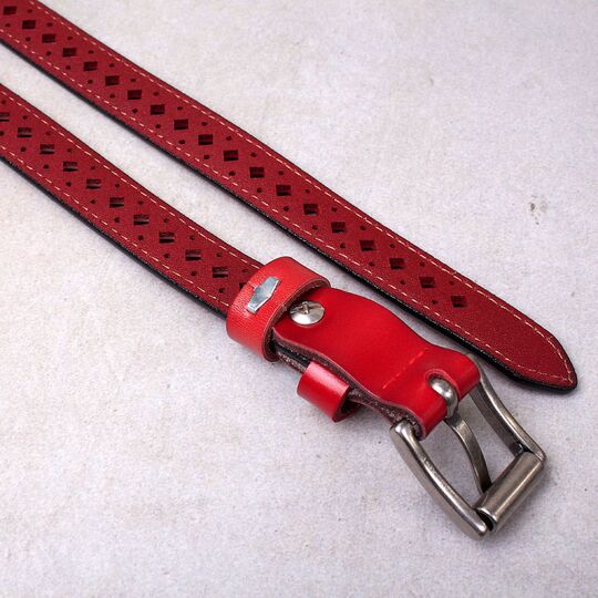 Женский ремень COWATHER, красный П1069