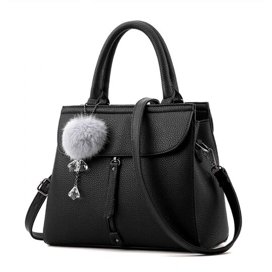 Жіноча сумка Saffiano, чорна П1084