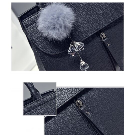 Женская сумка Saffiano, черная П1084