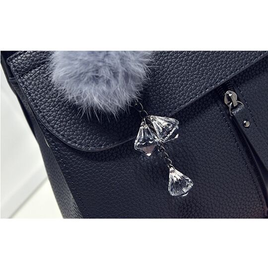 Женская сумка Saffiano, черная П1084