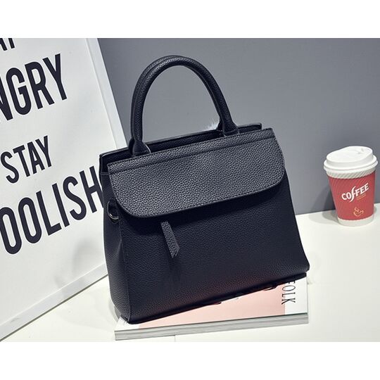 Женская сумка Saffiano, черная П1084