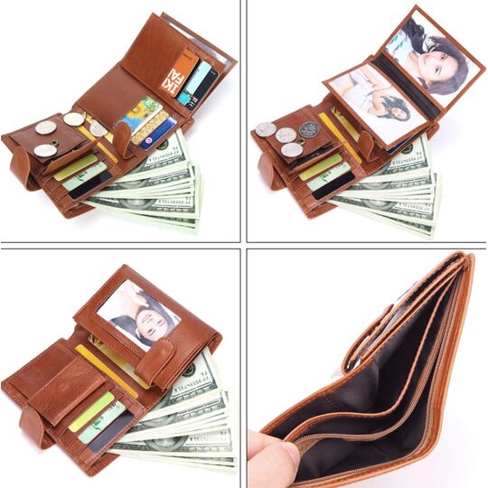 Чоловічий гаманець, коричневий П0012