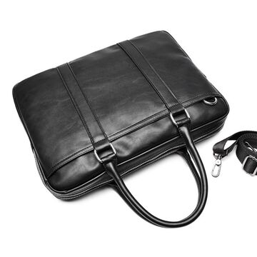Мужская сумка портфель VORMOR для ноутбука, черная П1143