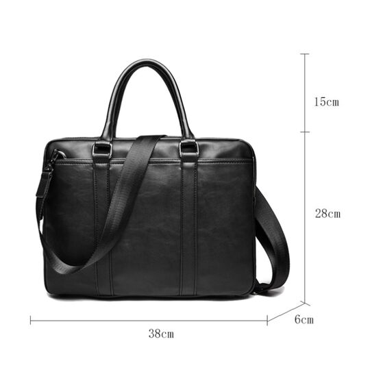 Мужская сумка портфель VORMOR для ноутбука, черная П1143