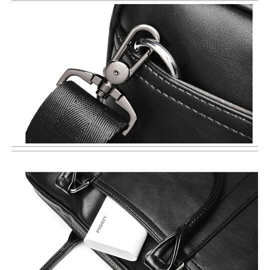 Мужская сумка портфель VORMOR для ноутбука, черная П1143